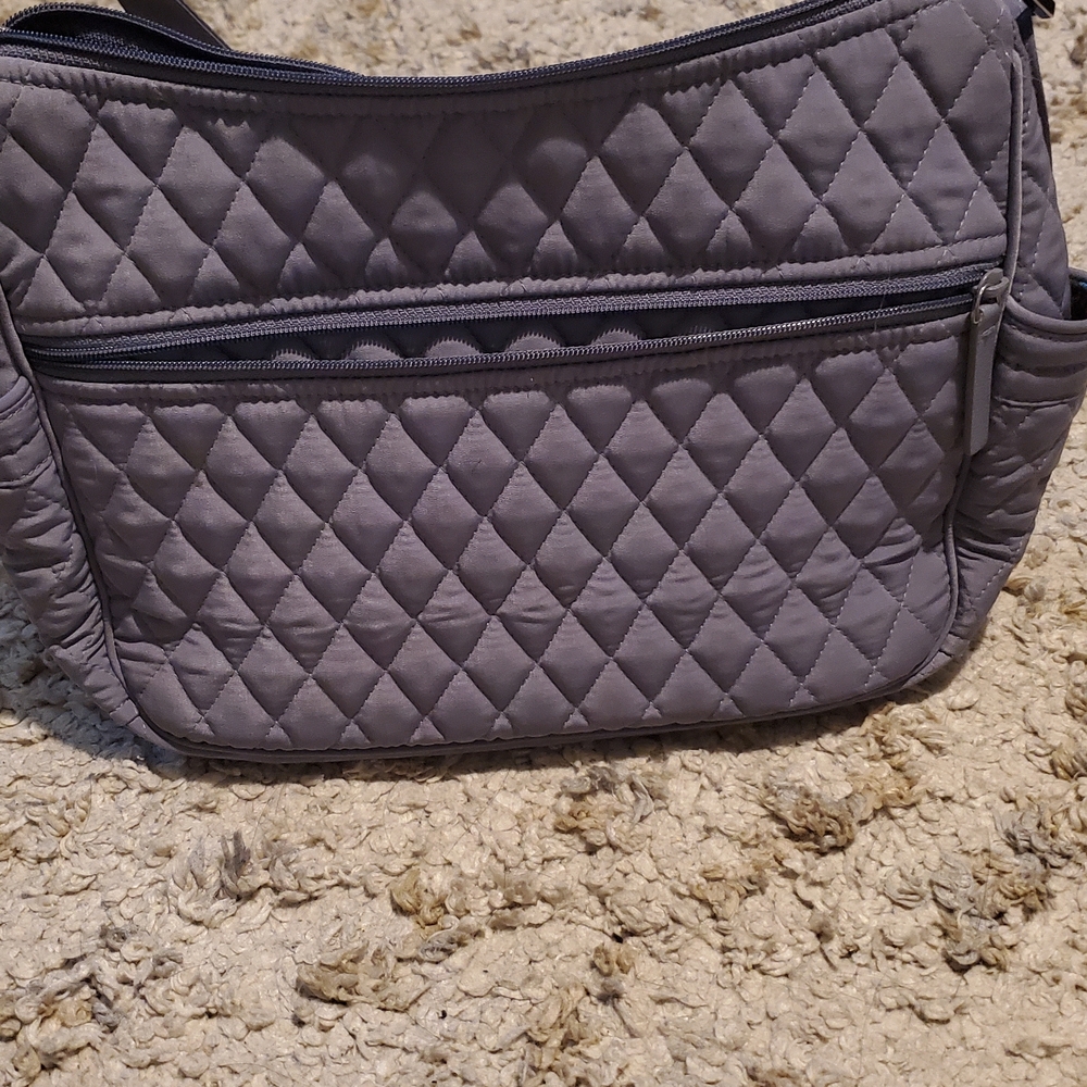 Vera Bradley Quilted Charcoal Shoulder Bag